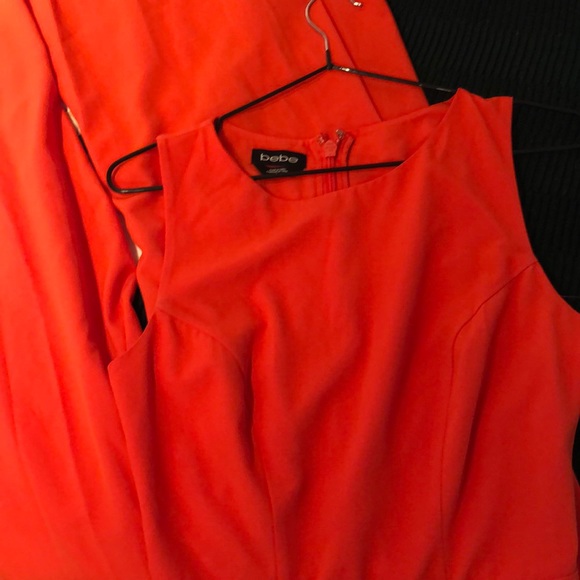 BEBE bright orange jumpsuit - Picture 4 of 4